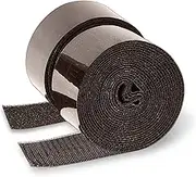 1.5 inch x 1 Yards Brown Wide Hook and Loop with Self Adhesive Tape Strong Sticky Back Roll Nylon Heavy Duty Strips Excellent Grip Fabric Softener for Home Office School Car Craft Organizer