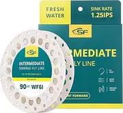 SF Intermediate Fly Fishing Line Weight Forward Sink Fly Line for Fly Fishing Clear 90FT 1.25IPS WF6I