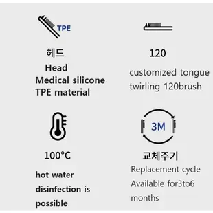 La dens 舌頭清潔刷 舌苔刷口腔護理/ 替換頭 3ea