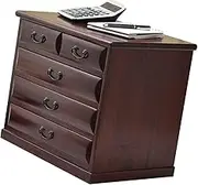 Wooden Desktop File Cabinet with Drawers Office Storage Organizer for Desktop Flat File Cabinet for Documents and Supplies