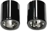 2pcs/lot Exhaust Tip Trim Cover Compatible For BMW X1 F49 F48 2019-2020 Exhaust Tip Replacement Tailtip Nozzle Muffler Tip Tuning(Black)