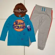 NWT - Space Jam 2 piece Boy’s Tune Squad Hoodie Outfit Size 8 Kids