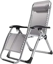 Zero Gravity Lounge Chair, Zero Gravity Chair Folding Recliners Folding Recliner Lounge Chair Portable Zero Gravity Easy Folding Multi-Angle Adjustment for Indoor and Outdoor Bearing 200 kg Gray Loung