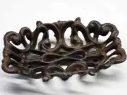 Cast Iron Scroll Soap Dish Business Card Select Rust 1.25 Inch x 5.5 Inch
