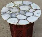 Round Agate Stone Coffee Table Center Table Corner Table