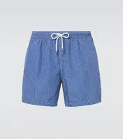 [Fedeli] Fedeli Madeira floral swim trunks UK 34 blue
