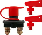 Ampper Battery Disconnect Switch, Isolator Cut Off Power Kill Master Battery Switch for Marine Car Boat RV ATV Vehicles (2 Keys)