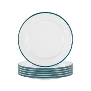 Argon Tableware White Enamel Side Plates - 20cm - Pack Of 12
