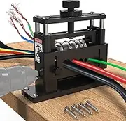 Tanfix Drill Powered Scrap Wire Stripper Machine, Cable Stripping Machine 6 Channels & 5 Carbide Blade, Stripping Wire from 300MCM to 15 AWG, Efficient recycling of Copper Wire (Glitter Black)
