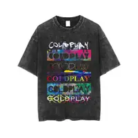 在飛比找蝦皮購物優惠-Irkr T 恤大碼中性水洗 Coldplay Coldpl