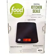Food Network Glass Platform Digital Kitchen Scale. Older model New