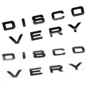2 Set 3d Glossy Black Letter Discovery Car Rear Front Badge Emblem Decal Sticker-glossy Black & Mat