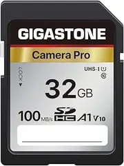 GIGASTONE Camera Pro 32GB SDHC Memory Card with up to 100 MB/s for Canon Sony Nikon Olympus Digital Cameras Full HD Video Recording UHS-I U1 V10 Class 10
