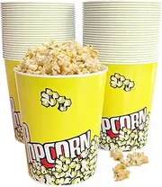 32 Oz Popcorn Buckets 50 Pack Retro Style Disposable Popcorn Box Grease Resistant Small Popcorn Holer for Home Movie Night Birthday Christmas Concession Stands Popcorn Bars