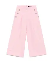 Balmain Kids Button-Detailed Wide-Leg Trousers 8Y,6Y,4Y,14Y,13Y,10Y pale pink