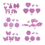 Christmas Cookie Shapes 3D Pressable Biscuit Set Stamped