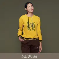 在飛比找momo購物網優惠-【MEDUSA 曼度莎】現貨-Love 黃色字母撞色T（M-