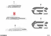 Genuine BMW K51 0J53 19 0J50 Lettering Right 51148409374