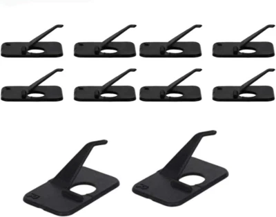 10Pcs Black Plastic Arrow Rest for RH Recurve Bow Hunting Shooting Accessory