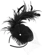 [LIFKOME] Elegant Mini Veil Fascinator Hat for Bride Stunning Hair Accessory for Weddings Parties and Performances Eye Catching Head with Mesh Design for Special Events and