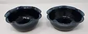 Lantern Hill SEAGROVE POTTRY NC Set of 2 Apple Bakers/Mini Cake Bakers BLUE NEW