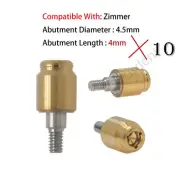 10pcs Dental Removable 4mm Attachment Abutment Male Cap Tool fit Zimmer PA 4.5mm
