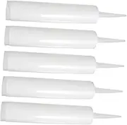 5Pcs Refillable Caulking Tubes Sealant Tube for Home Supplies Durable Opaque Plastic for Epoxy Grouting and Mixing Custom Colors Washable and Reusable