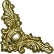Decorative Corner - Brass - 1-1/2" - TRUNK CHEST STEAMER ANTIQUE