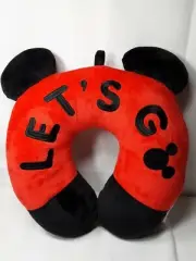 + Disney Parks Mickey Mouse LETS GO Travel Neck Pillow with Mickey Ears NWT cute