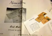 VINTAGE 1940s TOLE PAINTING PATTERN Cork Mats UNCUT