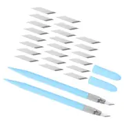 2pcs Exacto Knife w 24 Spare Blades Craft Hobby Carving Knife Set Sky Blue