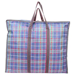 41L格紋牛津布環保購物袋 搬家袋 手提袋 防水袋 拉鍊袋