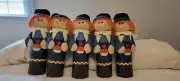 Lot of 5 Little Boy w/Pie 18"Tall Cylinder Round Storage Gift Box w/Lid Michaels
