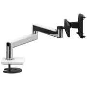 Humanscale M2.1 Single LCD Monitor White BOLT THROUGH Desk Mount VESA 100