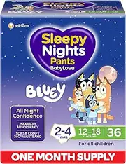BabyLove SleepyNights Pants 2-4 Years (12-18kg) | 36 Pieces (3 x 12 Pack)