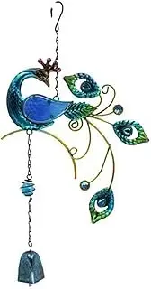 Wind Chimes Colorful Peacocks Shape Pendant Bell Wind Chimes Indoor Outdoor Balcony Indoor Outdoor Garden Decor Hanging Decoration Ornament Wind Chimes Outdoor (Size : Blue Peacocks)