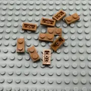 LEGO Plate - Medium Nougat - 1 x 2 - QTY x10