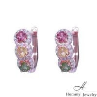 在飛比找ETMall東森購物網優惠-【Hommy Jewelry】百花真鑽系列 | 天然碧璽 耳