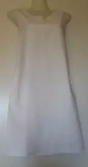CYRILLUS ROBE BLANCHE SANS MANCHES EN COTON STRETCH FR38, EU36, UK10, IT42, US8