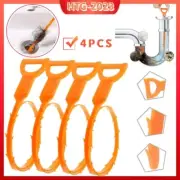4 Pack Hair Drain Cleaner Tool-20" Snake Drain Clog Remover Tool for Sink Tubes