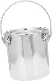 Mobestech Household Stainless Steel Bucket Lock Kitchen Storage Container for Fire Extinguisher Camping