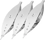 DOITOOL 3pcs Vintage Silver Tatting Shuttles Durable Lace Making Sewing Craft Tools for Knitting High Strength Wear Resistant Accessories for Creative Projects