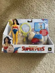 DC League of Super-Pets Wonder Woman & PB,Set of 2 Poseable Figures Kids 3 Years