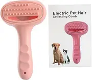 Dog Hair Remover Slicker Brush Dog Hair Mat Remover Pets Undercoat Rake for Dogs Electric Cat Grooming Brush Dog Grooming Scissors Comb for Dogs Portable Pet Comb Plastic Red