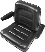 Universal Tractor Seat with Armrest, Micro Switch, Slide and Adjustable Backrest Compatible with ATV UTV Forklifts Excavators Golf Carts Dozers Tractors Lawn Mower