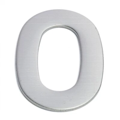 Sandleford 75mm Stainless Steel Self Adhesive Numeral 0