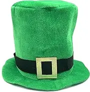 St. Patrick's Day Hat Green Top Hat Fun Leprechaun Hats Men Women Adult Costume Xmas Party