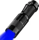 Blue Light Flashlight,Adjustable Focus LED Torch,4 Lighting Modes,Super Bright.
