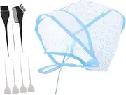 NULYLU 12pcs Highlighter Hat Highlight Cap Hair Highlighting Cap Hair Coloring Kit Hair Dye Hat Hair Frosting Cap Hair Dye Cap with Holes Cap for Highlighting Hair Cap Highlighting Kit