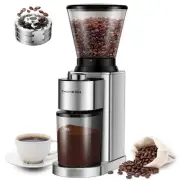 Conical Burr Coffee Grinder Electric, Upgrade Anti-static Electric Espresso C...